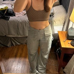 Princess Polly Silver Cargo Size M